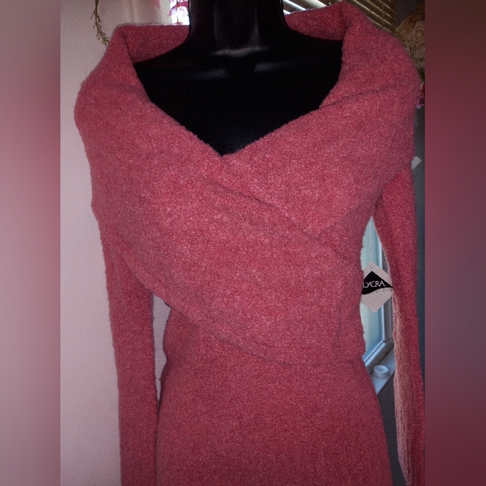 Coral Pink Long Sleeve Sweater